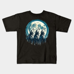 Wolf howling Kids T-Shirt